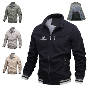 Men's Lightweight Stand Collar Bomber Jacket